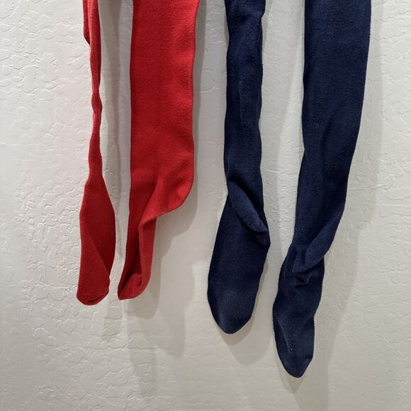Primary Navy Blue & Red Footed Tights Bundle - Picture 5 of 7